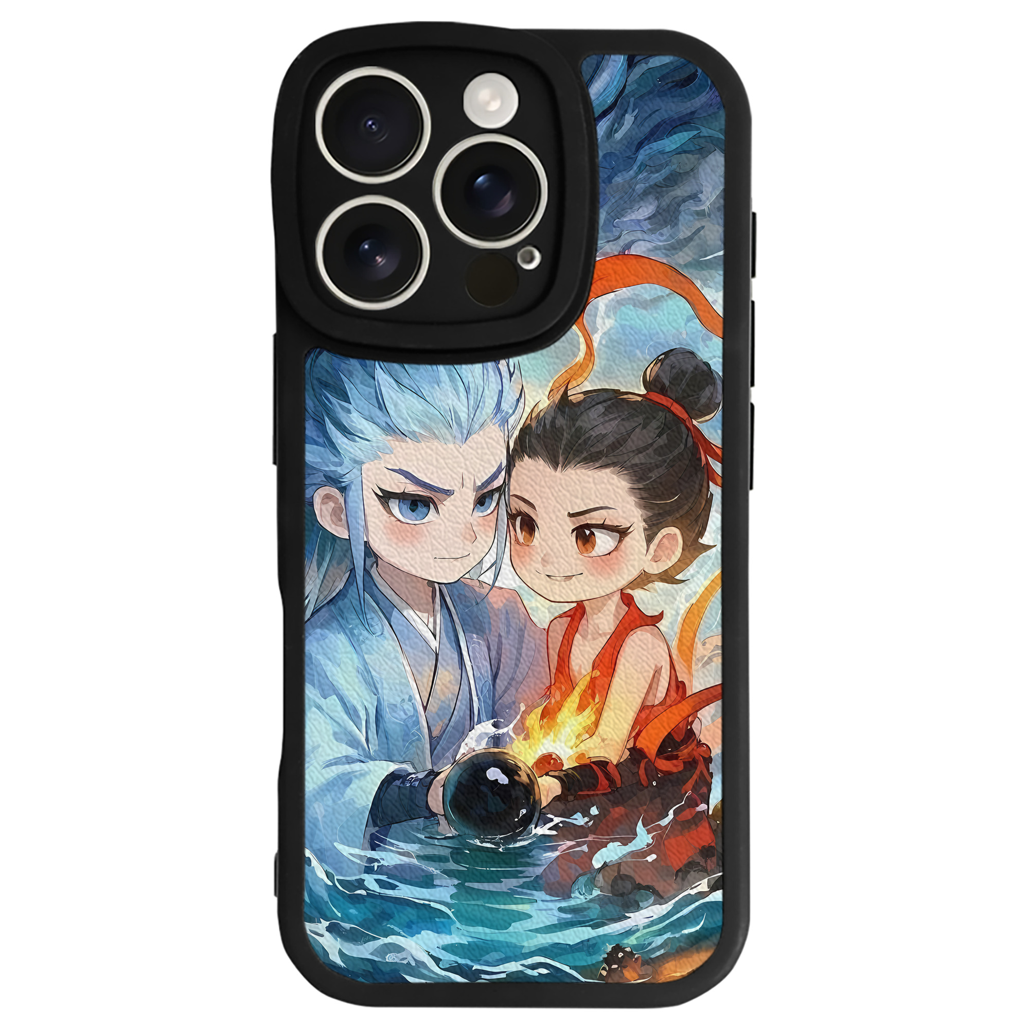 （画像用） Ne Zha 2 ナタ 魔童の大暴れ 【iPhone 16シリーズ対応】シリコンスマホケース（レザー調） 材質：シリコン